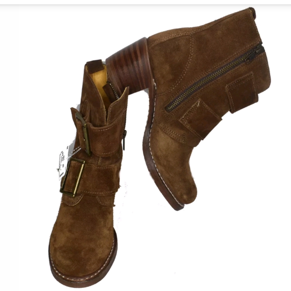 SOLD- FRYE Booties with Buckles New without Box